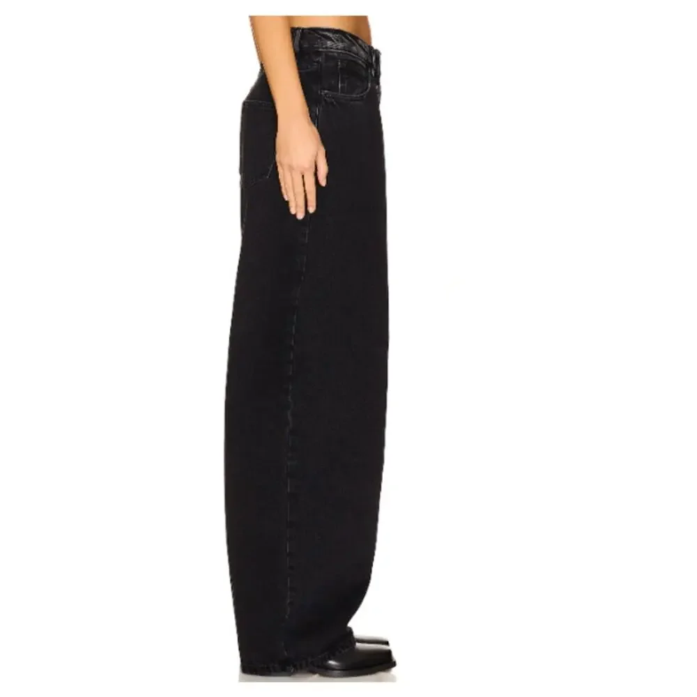 Ronny Kobo Women's Charcoal Naomi Wide Leg Jeans Size 25 - Picture 13 of 13